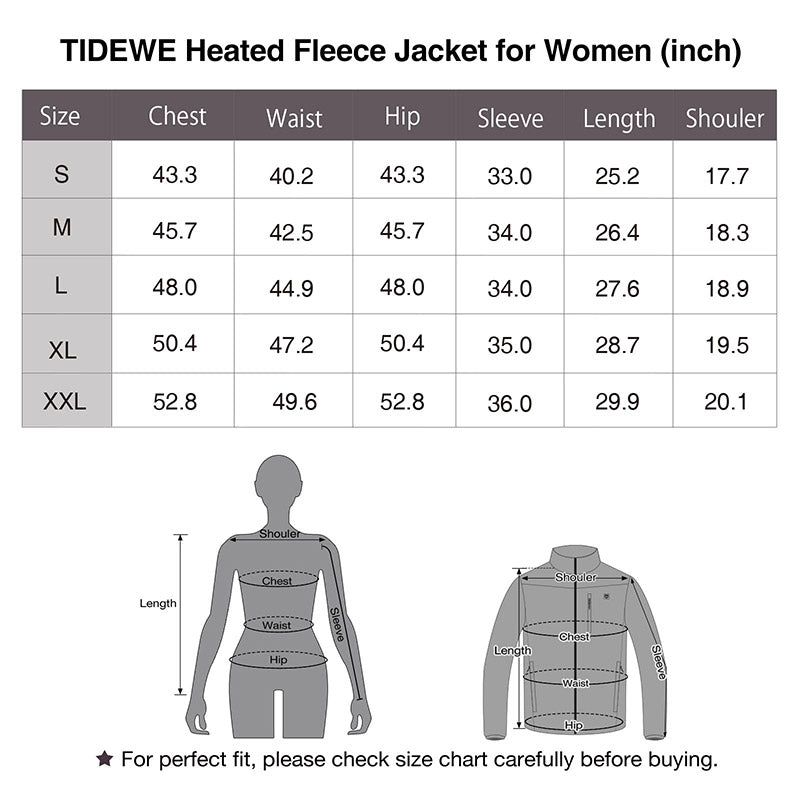 TideWe heated fleece jacket for women