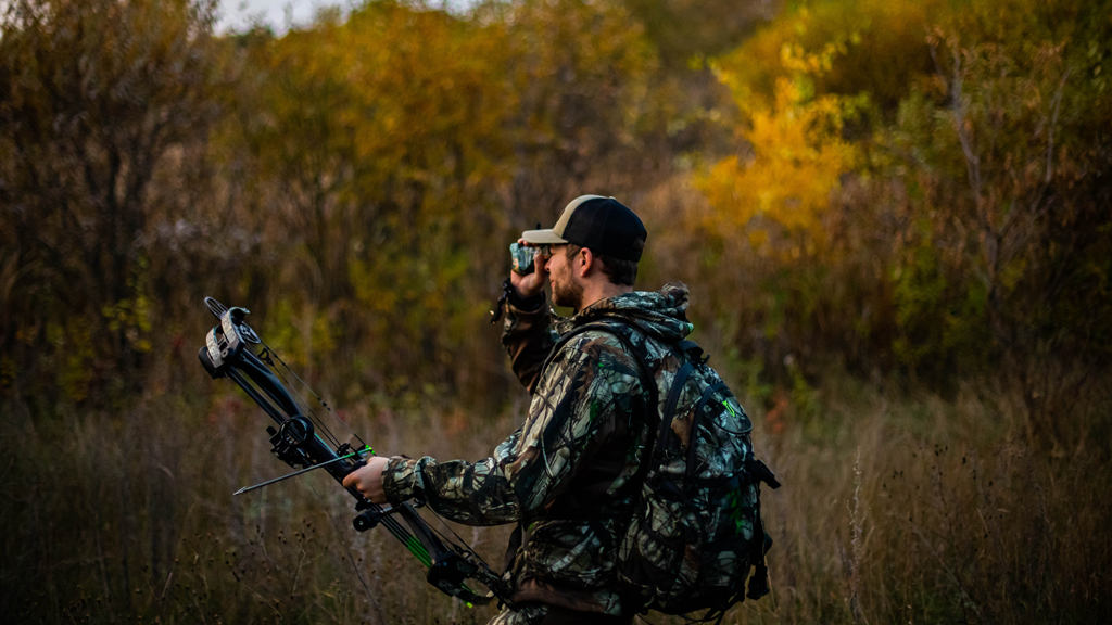 the hunter uses the best rangefinder for hunting