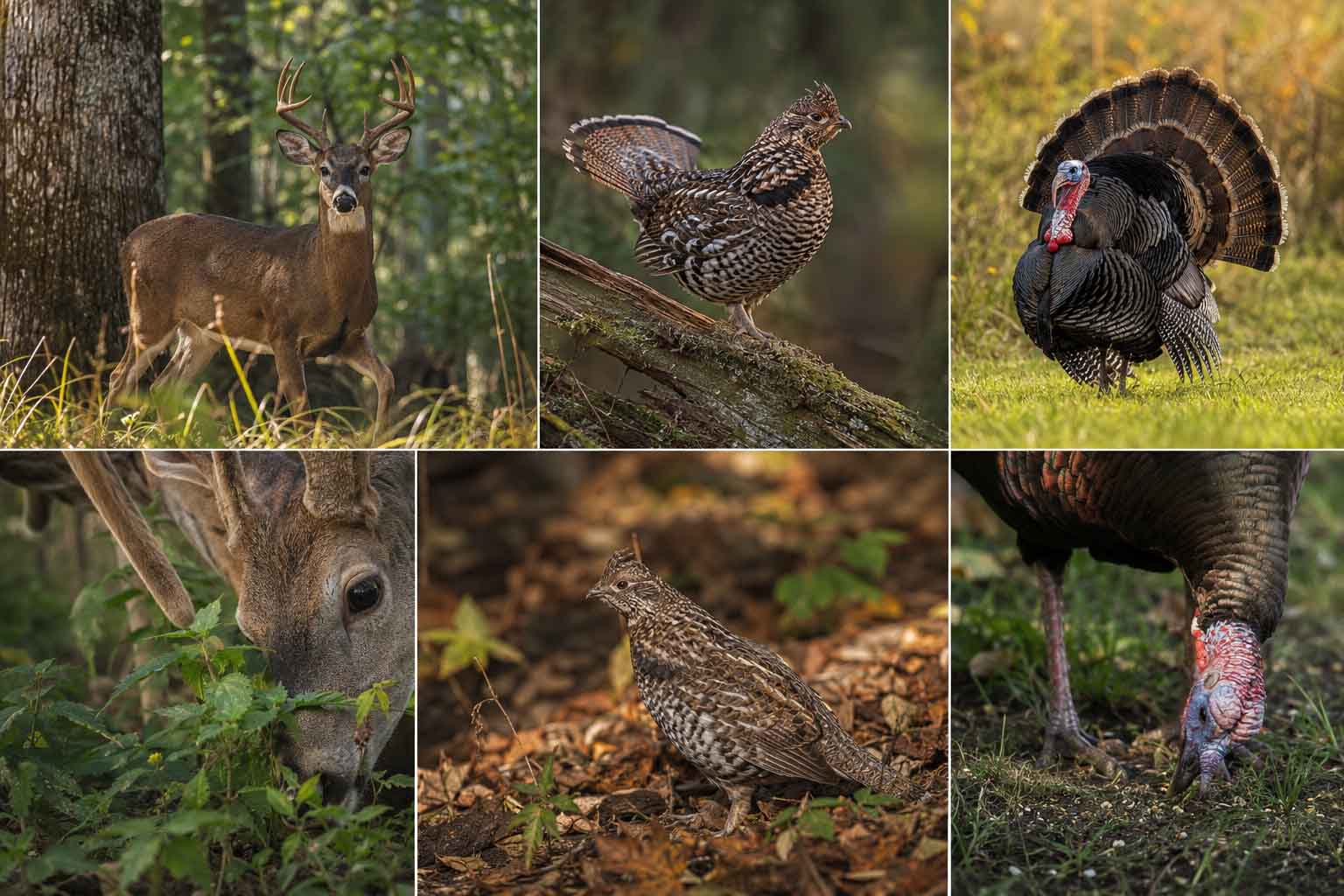 Whitetail Deer, Ruffed Grouse & Wild Turkey Feeding Habits