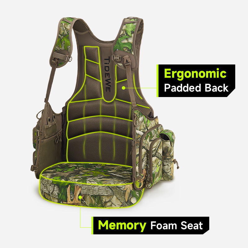 Turkey Vest with Seat, Game Pouch and Kickstand TideWe