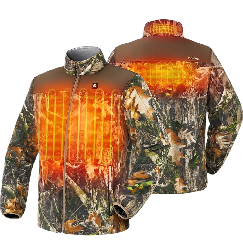 Men's Heated Fleece Jacket Rechargeable Clothing - TideWe