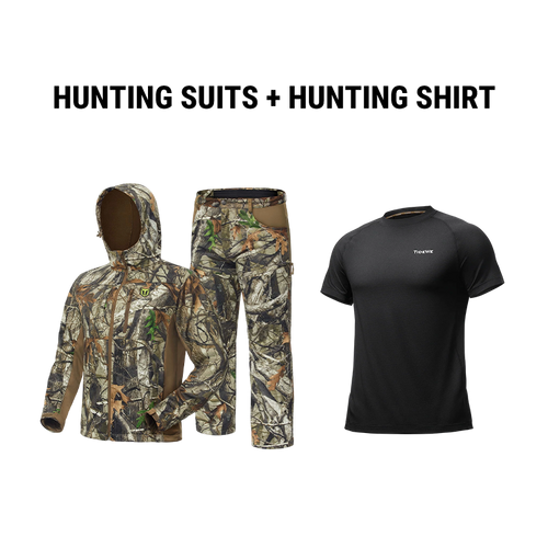 V,main,Camo hunting suit+Black shirt