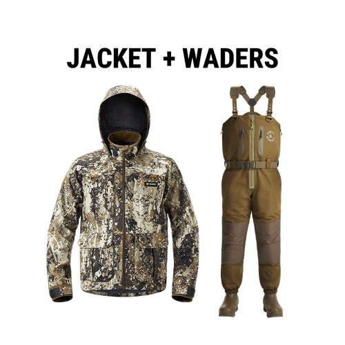 V,main,Jacket: Veil Avayde; Waders: Timber Shadow
