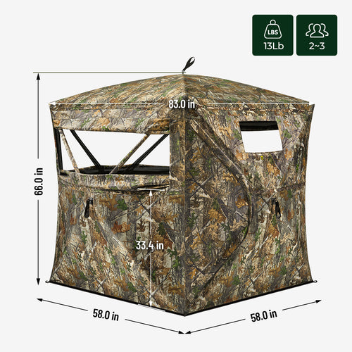 V,{2-3 Person PRO?150D?Flip-up Door}