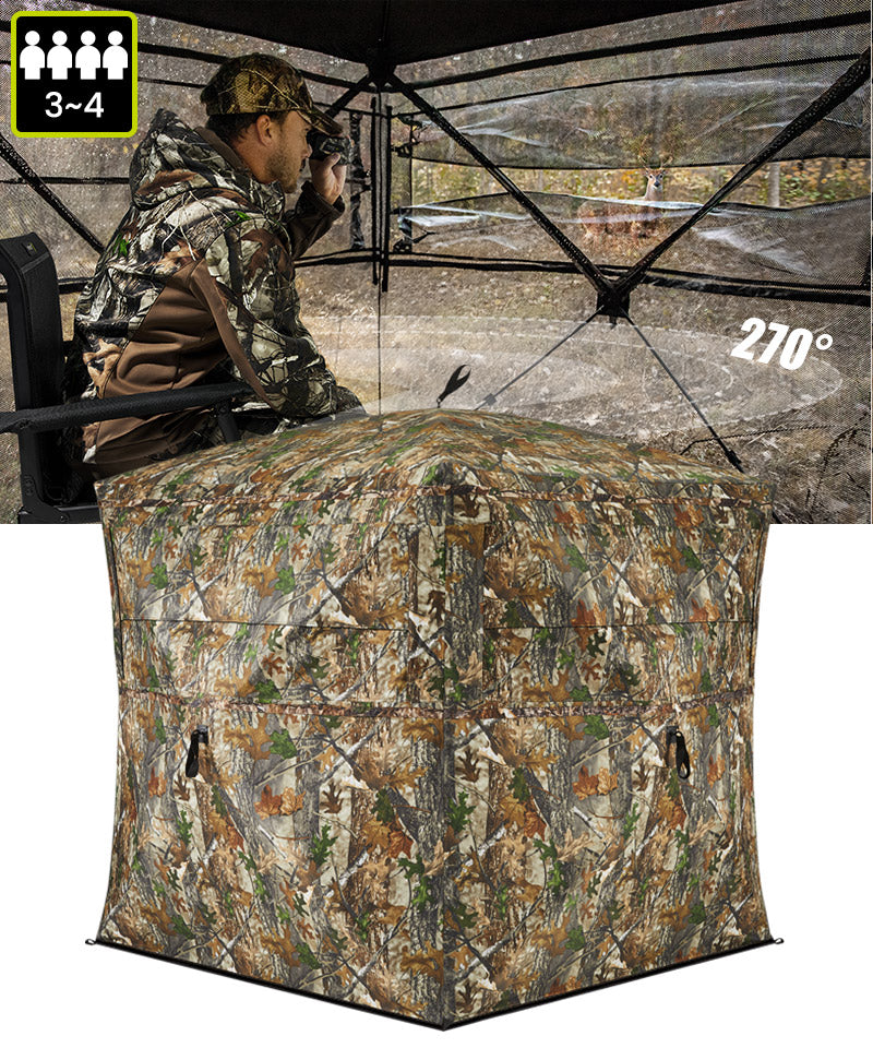 3-4 person camo hunting blind