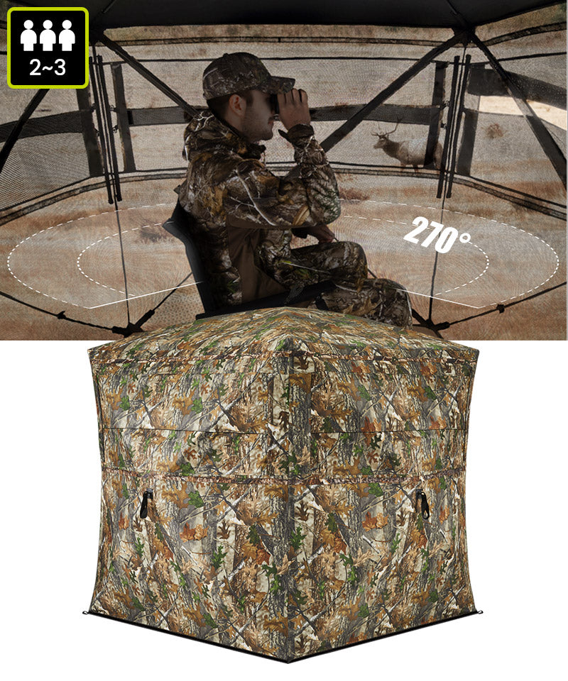 2-3 person camo hunting blind