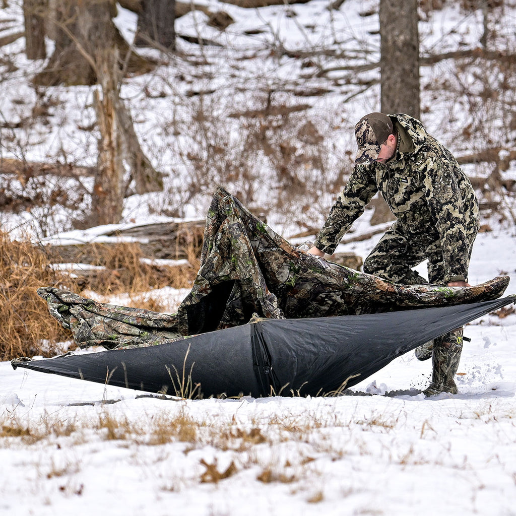 270° Hunting Blind With 3 Windows - Camo Ground Blind For 2-3 People, Deer & Duck