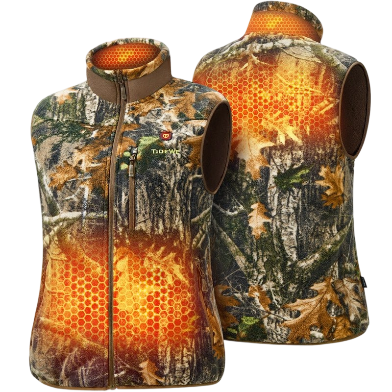 ThermCore Women's Heated Vest | Camo Vest Hunting Fleece Mid Layer
