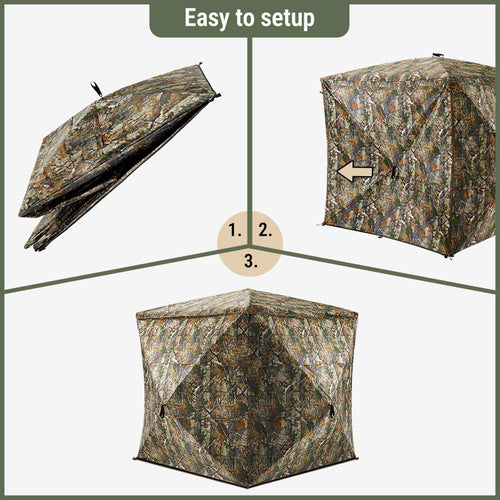 camo tent see through 270 Hunting Blind | See Through Weatherproof Pop Up Deer Blind Tent