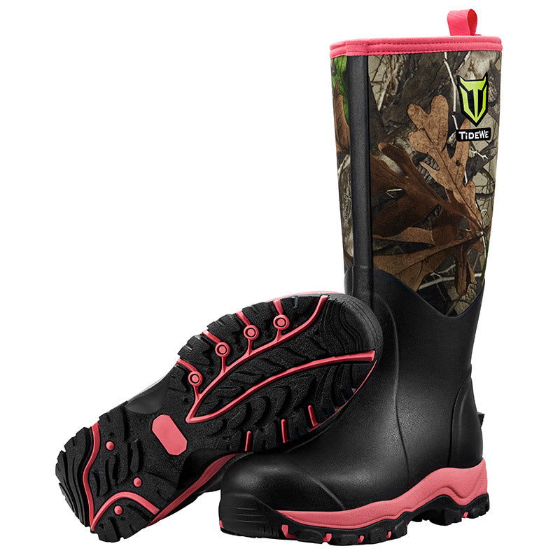 Tidewe Women's Hunting Boots Insulated Waterproof 15, 6mm Neoprene Rubber Outdoor Boot, US9 / Next G2 Light Teal Blue