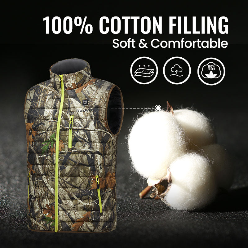 heated vest with 100% cotton filling