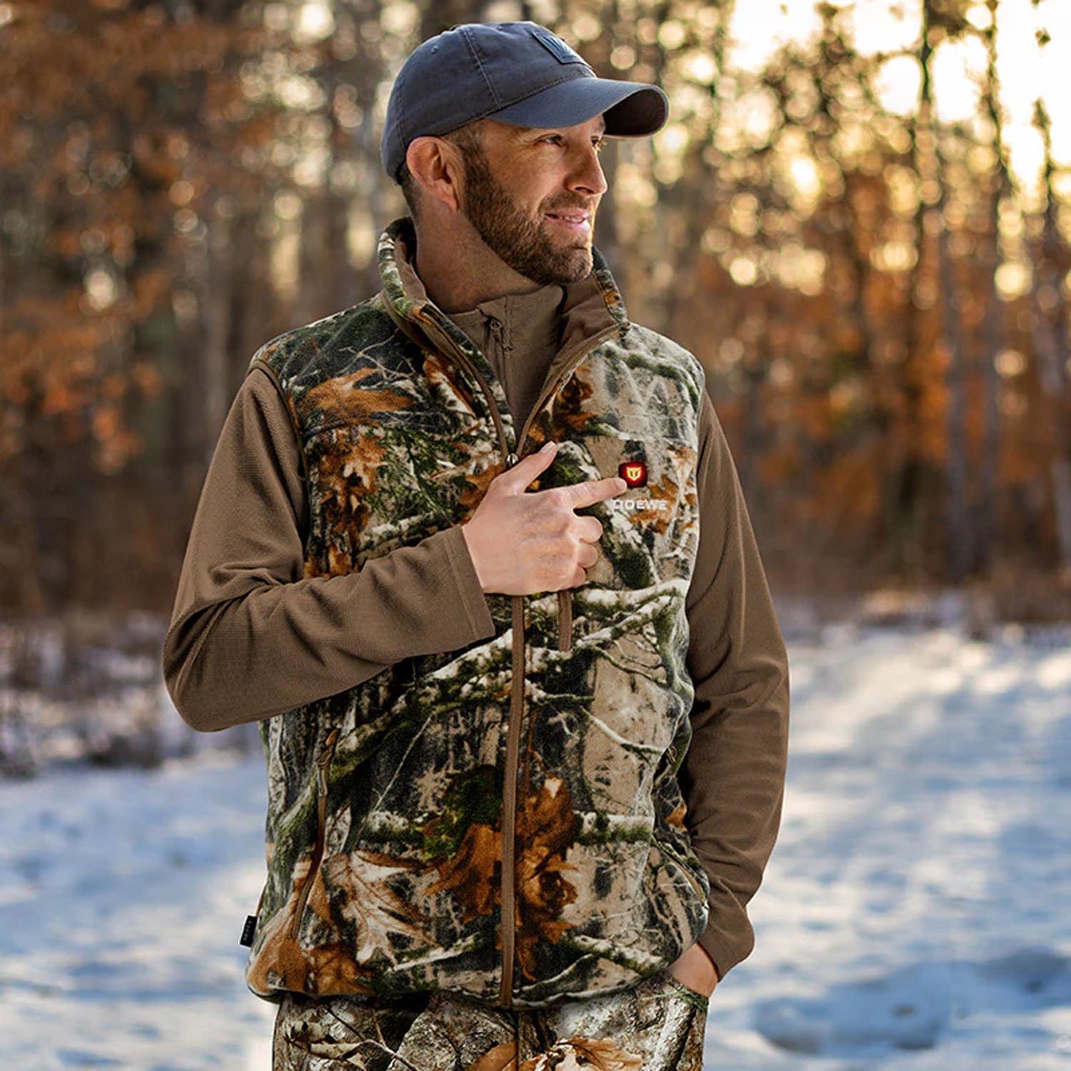 Mossy Oak Mens Hunting Vest PrimaLoft® Synthetic Down Vest Duck