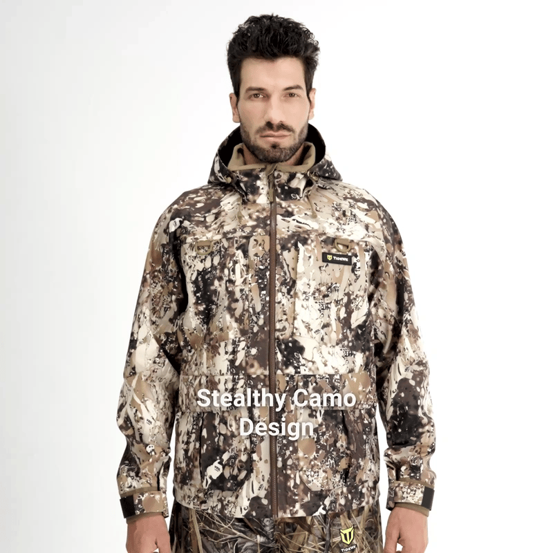 Shell Apparels Waterproof Duck Hunting Jacket | Windproof Hunting Shell Apparel - TIDEWE