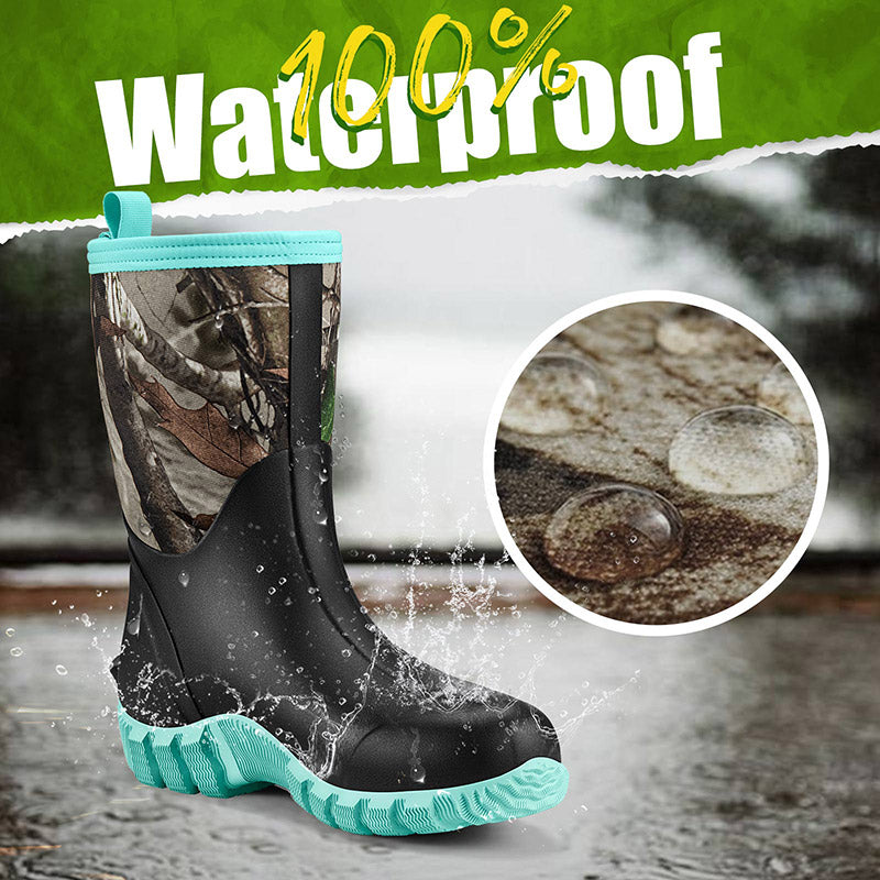 100% waterproof rubber boots