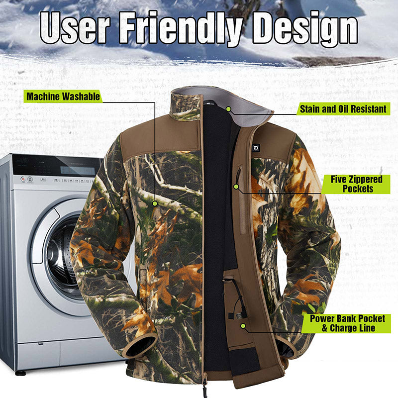 Heated Coats TIDEWE Heated Jacket For Men With Battery Pack