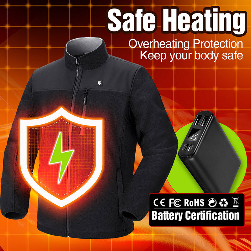 Men’s Heated Fleece Jacket Rechargeable Clothing TideWe