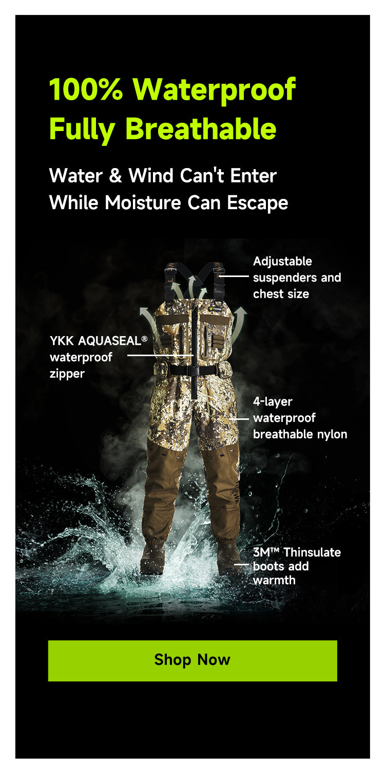 Deepwade Zip Waders | Duck Hunting Waders - TIDEWE