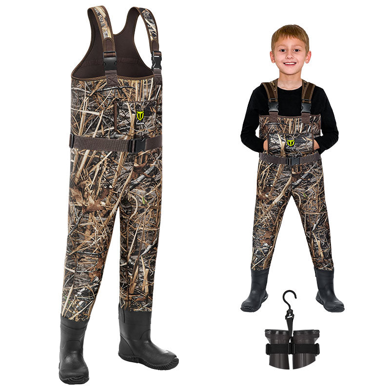 Chest waders for youth and kids demonstration