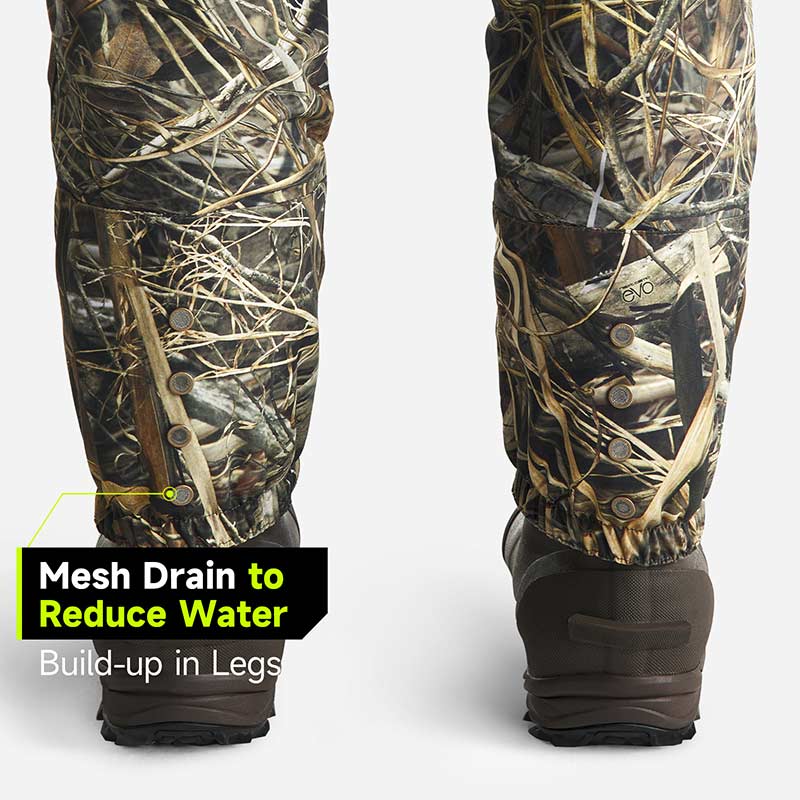 TideWe® DeepWade Zip Waders with mesh drain to reduce water