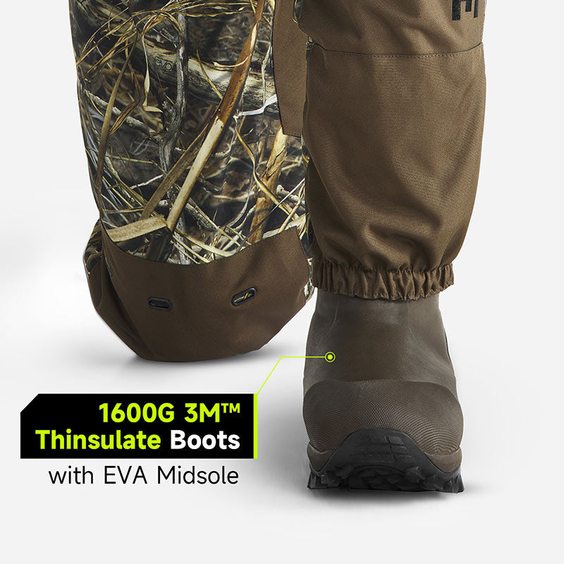 TideWe® DeepWade Zip Waders with 1600G 3M Thinsulate boots