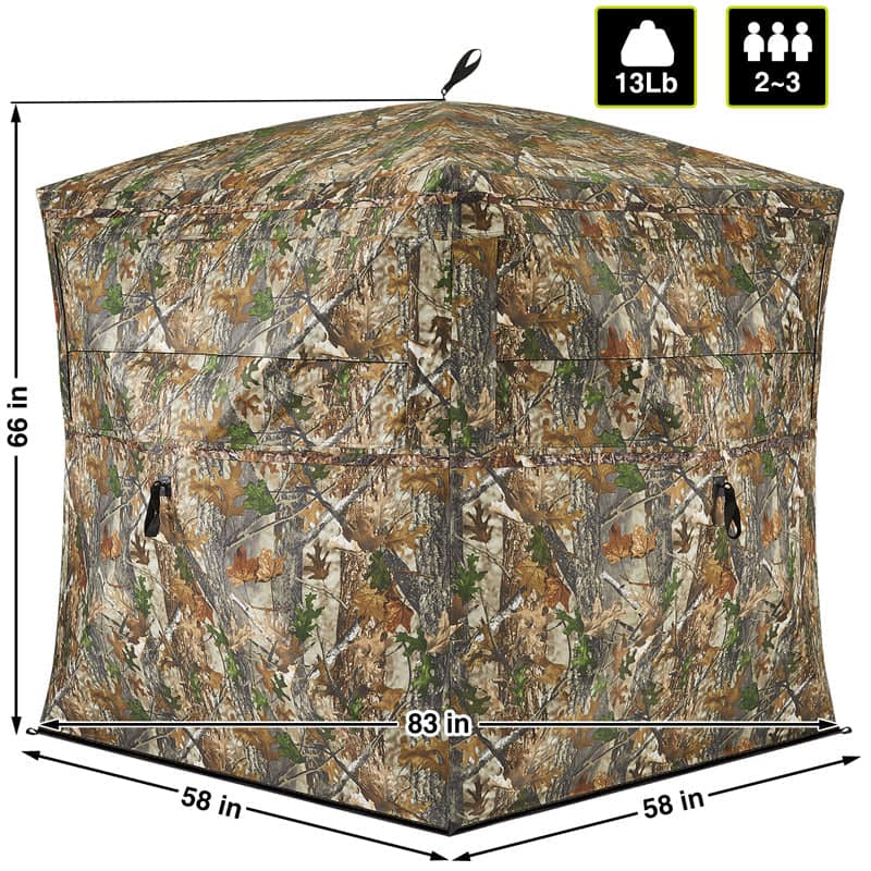 2-3 Person PRO hunting blind size