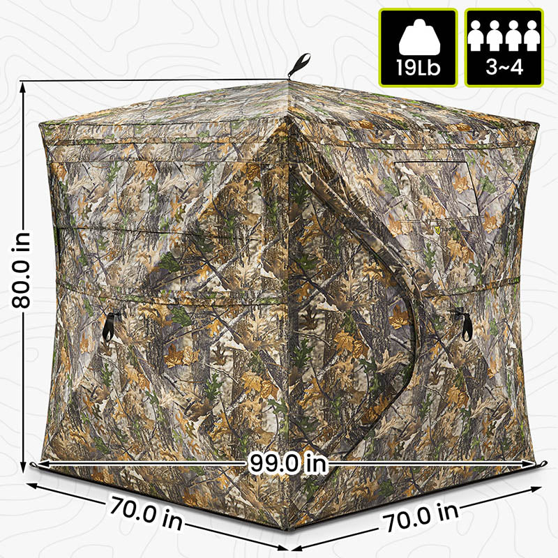 Tidewe 3-4 Person hunting blind with large room