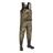 TideWe Hunting Wader Waterfowl Waders (600G & 800G) for Men Women: Camouflage overalls with built-in insulated rubber boots, adjustable suspenders, and chest pocket, ideal for hunting and fishing.