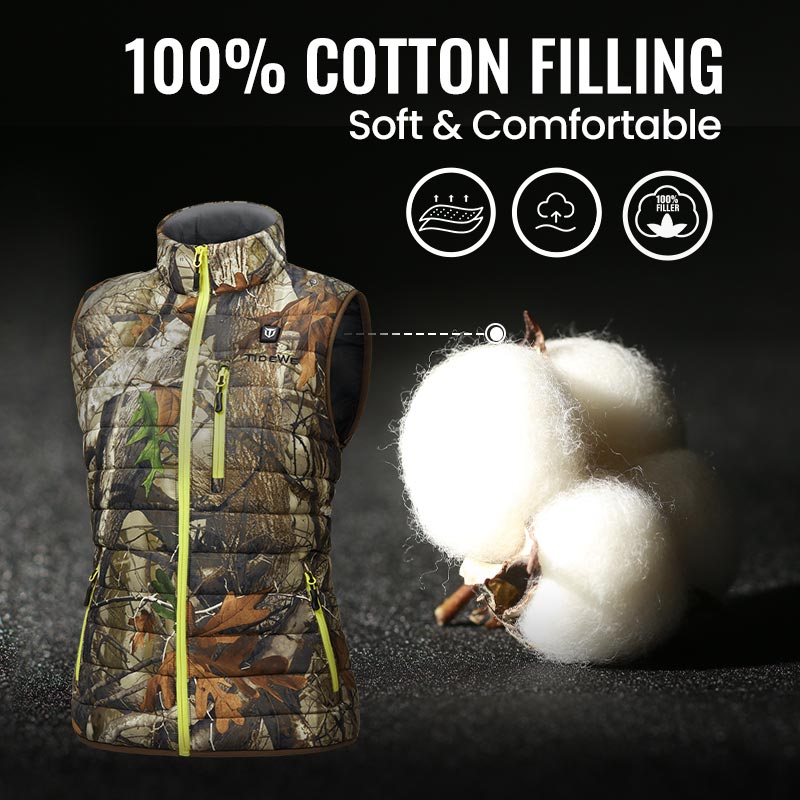 heated vest with 100% cotton filling 
