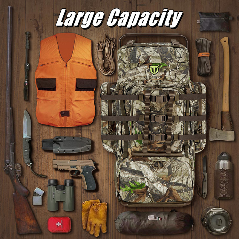 External Frame Backpack 5500cu Hunting Frame Pack TideWe