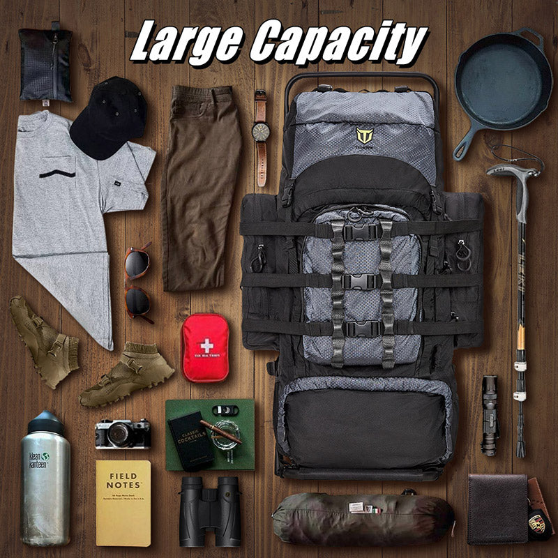 black hunting backpack with large capacity 