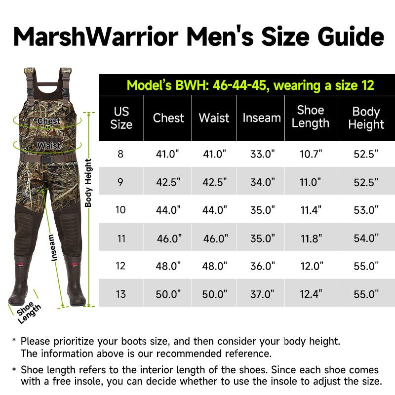Bottomland Waders Duck Waders with Boots | Bottomland Camo Waders for Men, Women & Kids ...