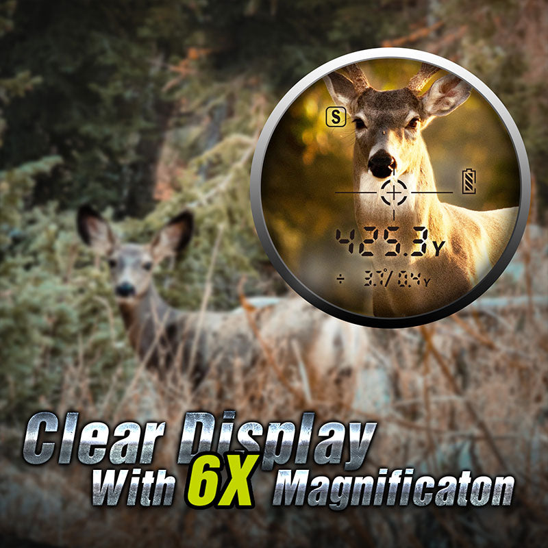 TideWe Deer Hunting Rangefinder with clear display with 6X magnification 