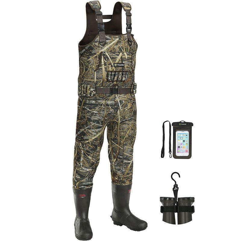 Seeker Insulated Hunting Waders | Waterproof Neoprene Camo Waders - TideWe