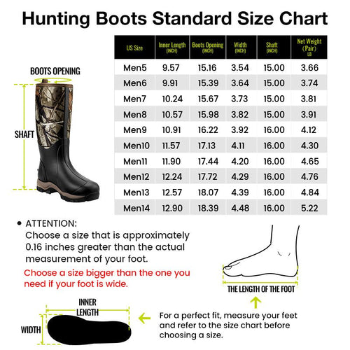 GIEESHIELD Bottes en caoutchouc pour homme et femme toutes saisons, bottes de pluie imperméables ultra légères avec tige en acier, néoprène durable de 6 mm, bottes de boue d'extérieur en caoutchouc GIEESHIELD Bottes en caoutchouc pour homme et femme toutes saisons, bottes de pluie imperméables ultra légères avec tige en acier, néoprène durable de 6 mm, bottes de boue d'extérieur en caoutchouc