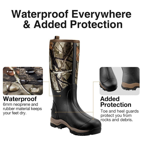 TideWe Bottes en caoutchouc et néoprène pour hommes et femmes, Botte imperméable robuste en néoprène de 6 mm, Botte de pluie, Botte de chasse, Botte de plein air arctique(Ger‖), Noir/blanc TideWe Bottes en caoutchouc et néoprène pour hommes et femmes, Botte imperméable robuste en néoprène de 6 mm, Botte de pluie, Botte de chasse, Botte de plein air arctique(Ger‖), Noir/blanc