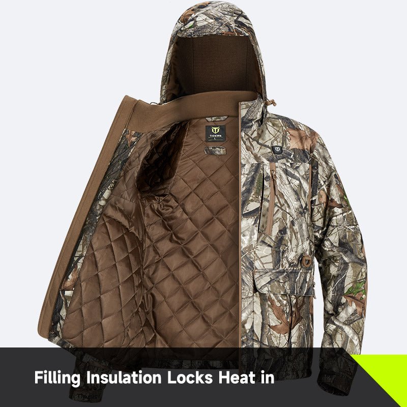 Inferno Men's Camo Heated Hunting Jacket Coat - 3XL / Next G2 - TIDEWE