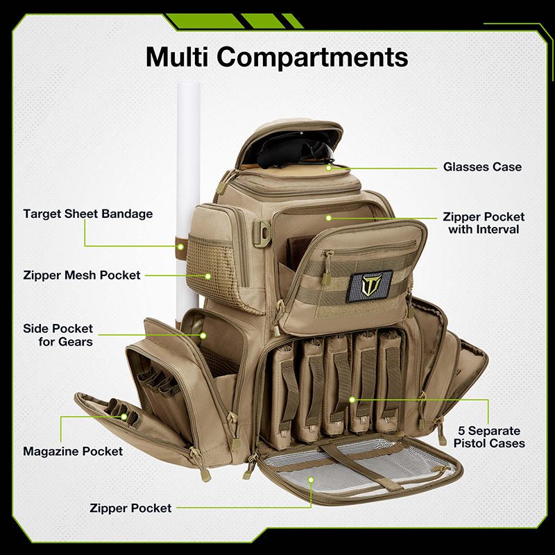 Range Back Cover Range Backpack Bag Carrier Range Pack for Outdoors - TideWe