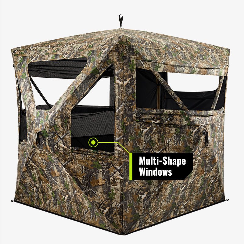 270 Degree See Through Hunting Blind | 3-4 Person Portable Tent