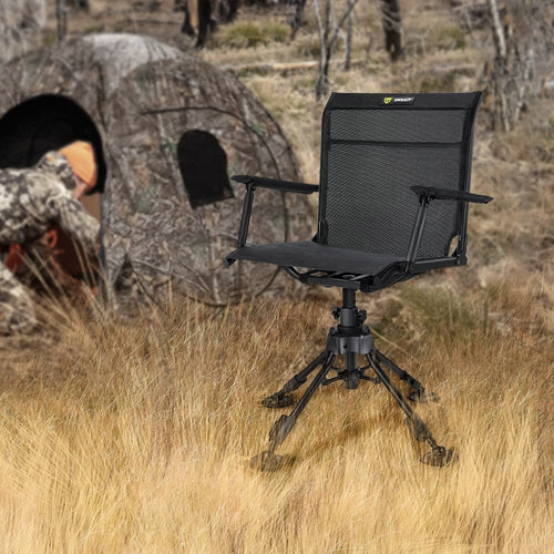 Archery Ground Blind Seat Hunting Chair 360 Silent Swivel Blind