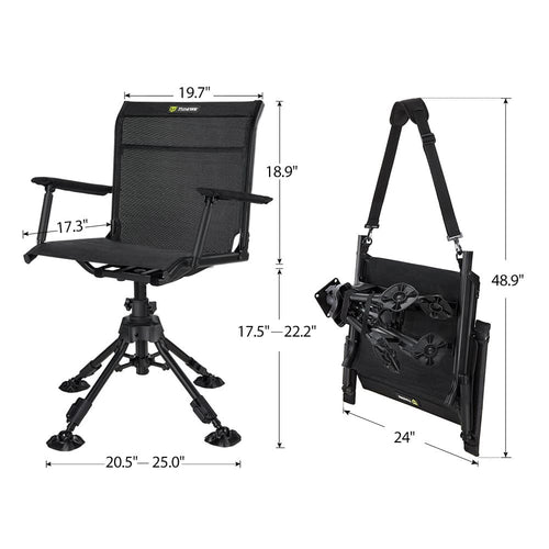 Hunting Chair 360 Silent Swivel Blind Folding Chair TideWe