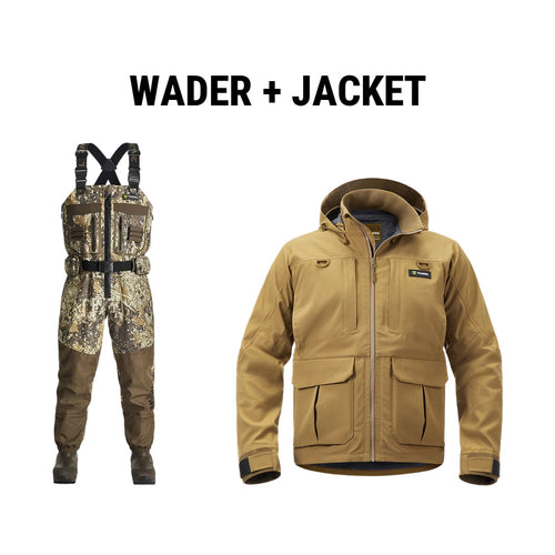 V,main,Wader:VEIL AVAYDE+Jacket:Marsh Brown